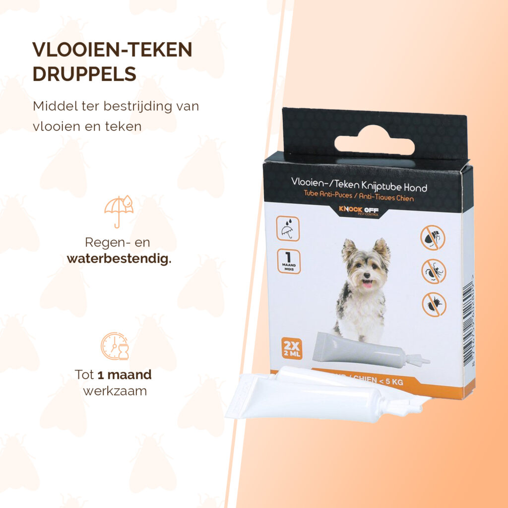 Knock Pest vlooien-tekenpipet Hond <5 kg - 2 x 2 ml - afbeelding 2