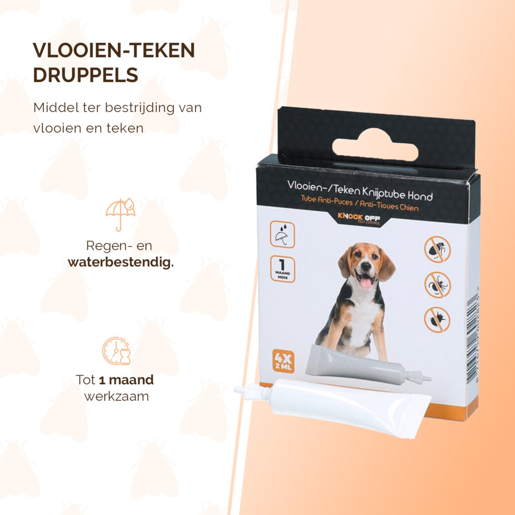 Knock Pest vlooien-tekenpipet Hond ≥ 5 kg - 4 x 2 ml - afbeelding 2