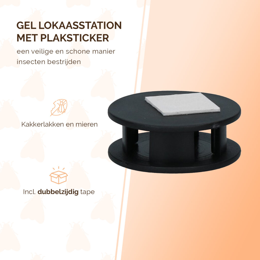 Knock Pest Gel Lokaasstation met plaksticker voor kruipende insecten - afbeelding 3