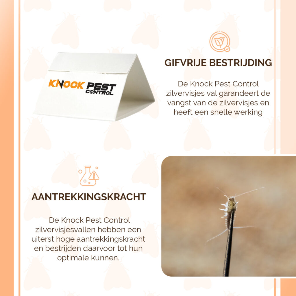 Knock Pest Zilvervisjesval Delta - 3 kleefvallen voor zilver- en papiervisjes - afbeelding 5
