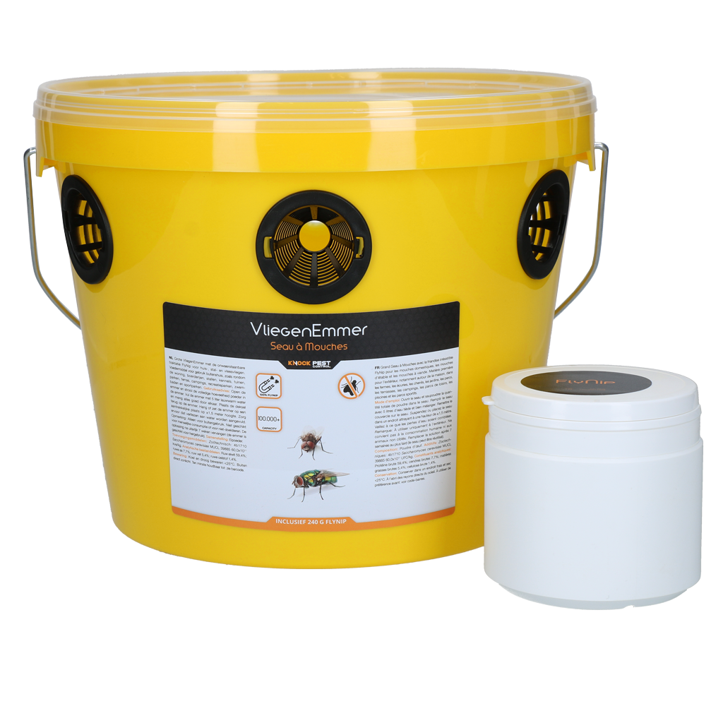 Knock Pest FlyNip VliegenEmmer met traktatie voor effectieve vliegenbestrijding - afbeelding 1