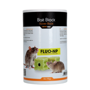 Knock Pest Lokmiddel Blok voor muis en rat Fluo-NP 8 x 15 g