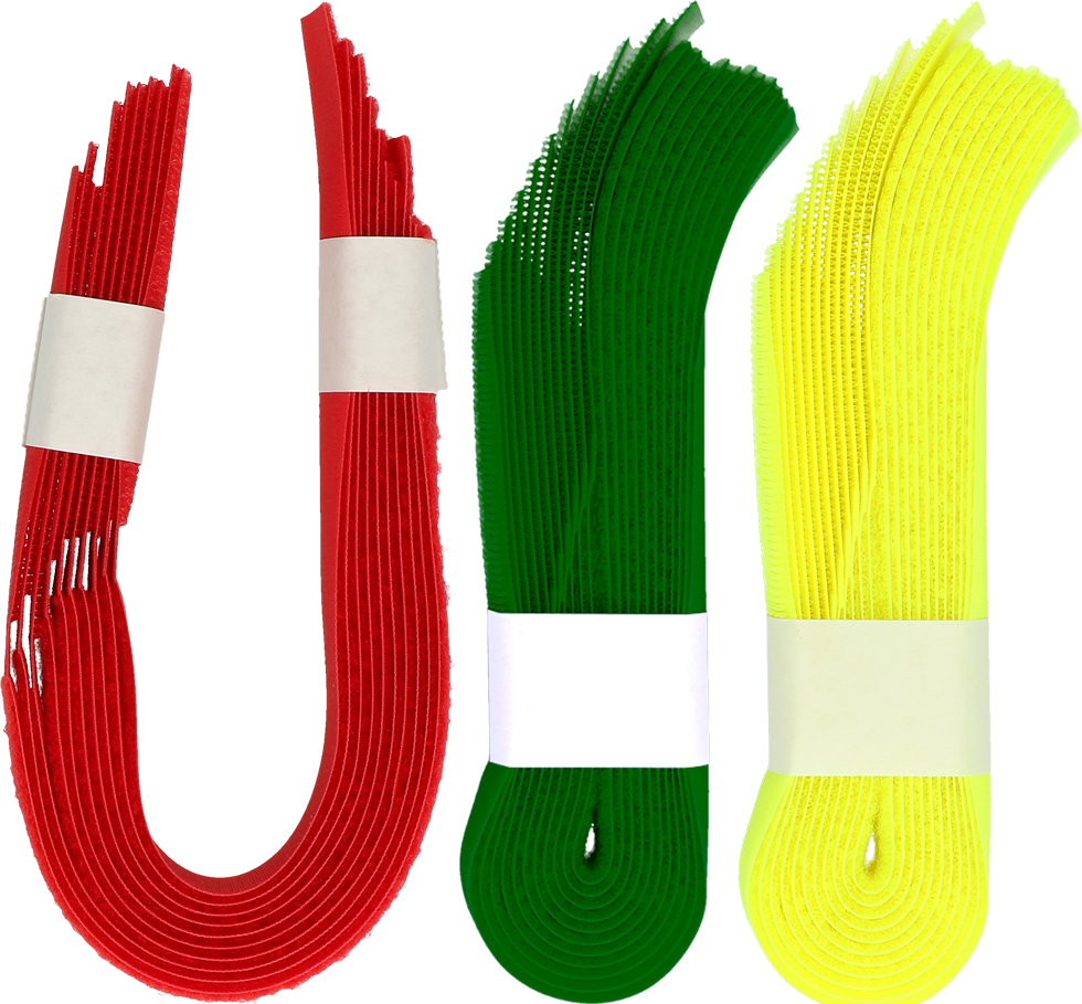 Koeherkenningsband klittenband geel Rood - 10 stuks - afbeelding 1