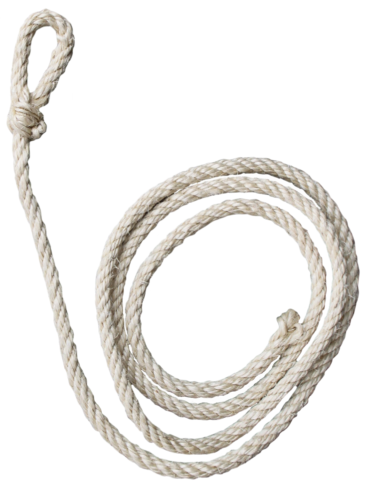 Koetouw wit sisal standaard 210 cm, 10 mm dik