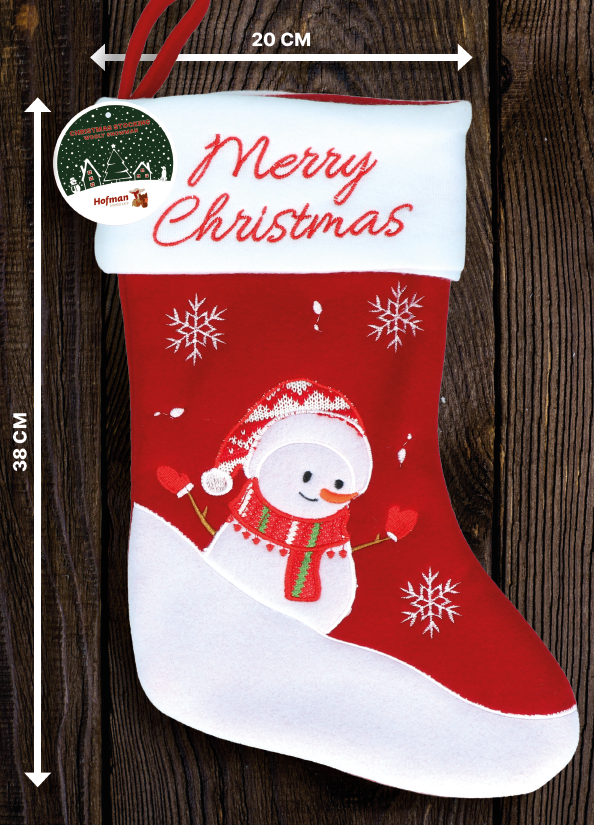 Kerstsokken Christmas Stocking Wooly Snowman - Hofman Animal Care - afbeelding 2
