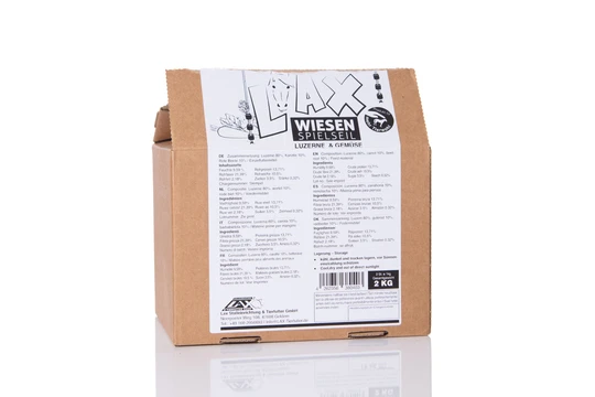 LAX Luzerne aan Touw met Groente Compleet - Gezonde Snack voor Paarden - afbeelding 2