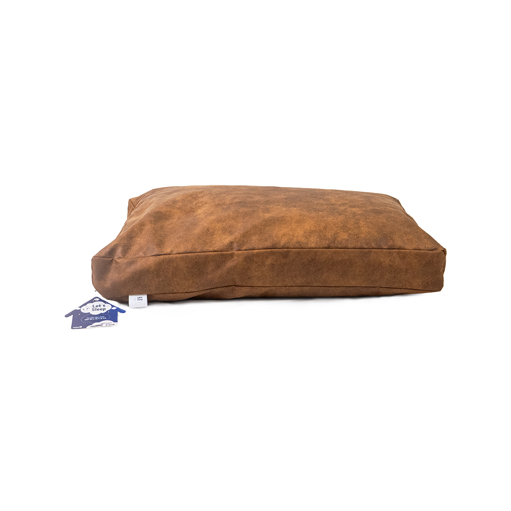 Let's Sleep Plush Pillow Hondenkussen L Cognac 100x75 cm - afbeelding 1