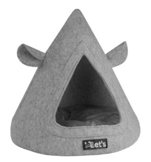 Let's Sleep Pet Cave TeePee Grijs - Slaapplaats voor uw kat