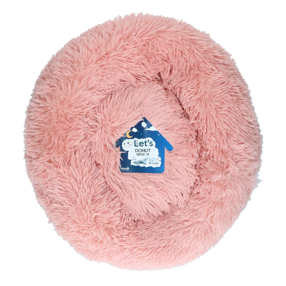 Let's Sleep Donut Mand Roze voor Honden en Katten - afbeelding 1