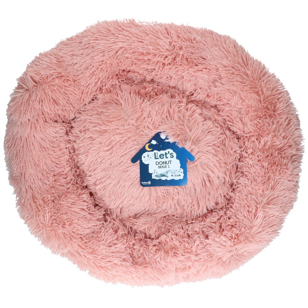 Let's Sleep Donut Mand Roze L - Zachte Donutmand voor Honden en Katten - afbeelding 1