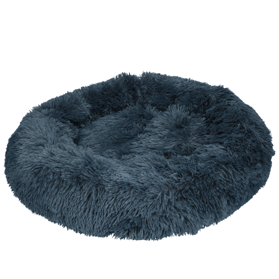 Let's Sleep Donut Donkergrijs L - Zachte Donutmand voor Honden en Katten - afbeelding 2