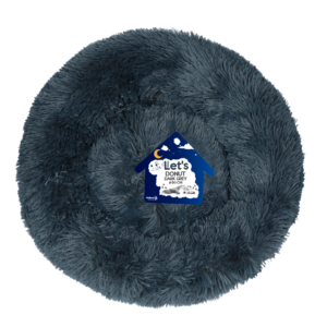 Let's Sleep Donut Donkergrijs XL - Zachte Donutmand voor Honden en Katten