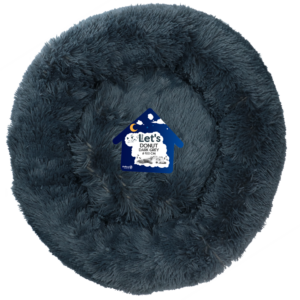 Let's Sleep Donut Donkergrijs XXL - Zachte Donutmand voor Honden en Katten