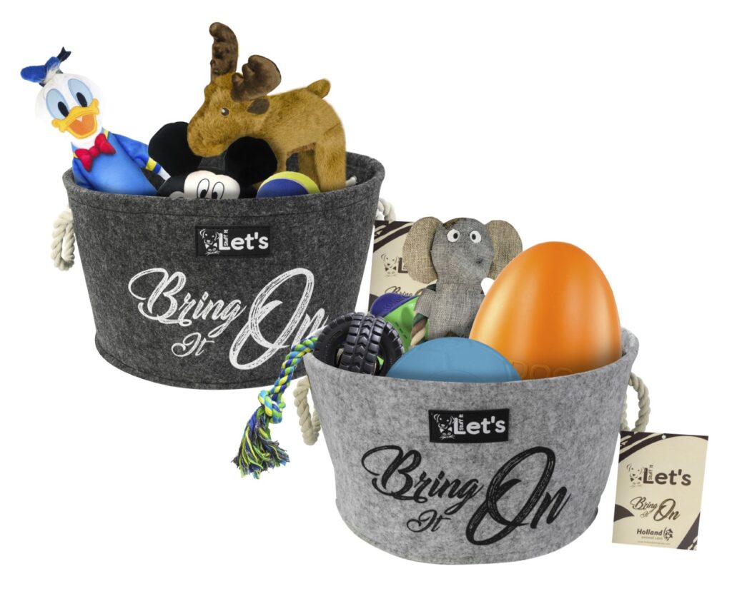 Let's Stuff It Bring it On Grijs - Opbergmand voor Hondenspeelgoed - afbeelding 2