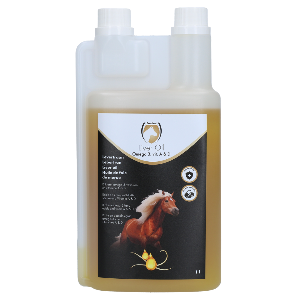 Excellent Horse Levertraan 1 l - Ondersteuning voor groei en vacht