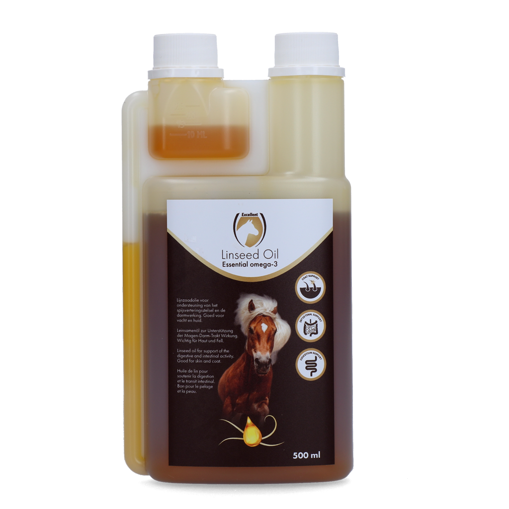 Excellent Horse Lijnzaadolie 500 ml - Supplement voor paarden