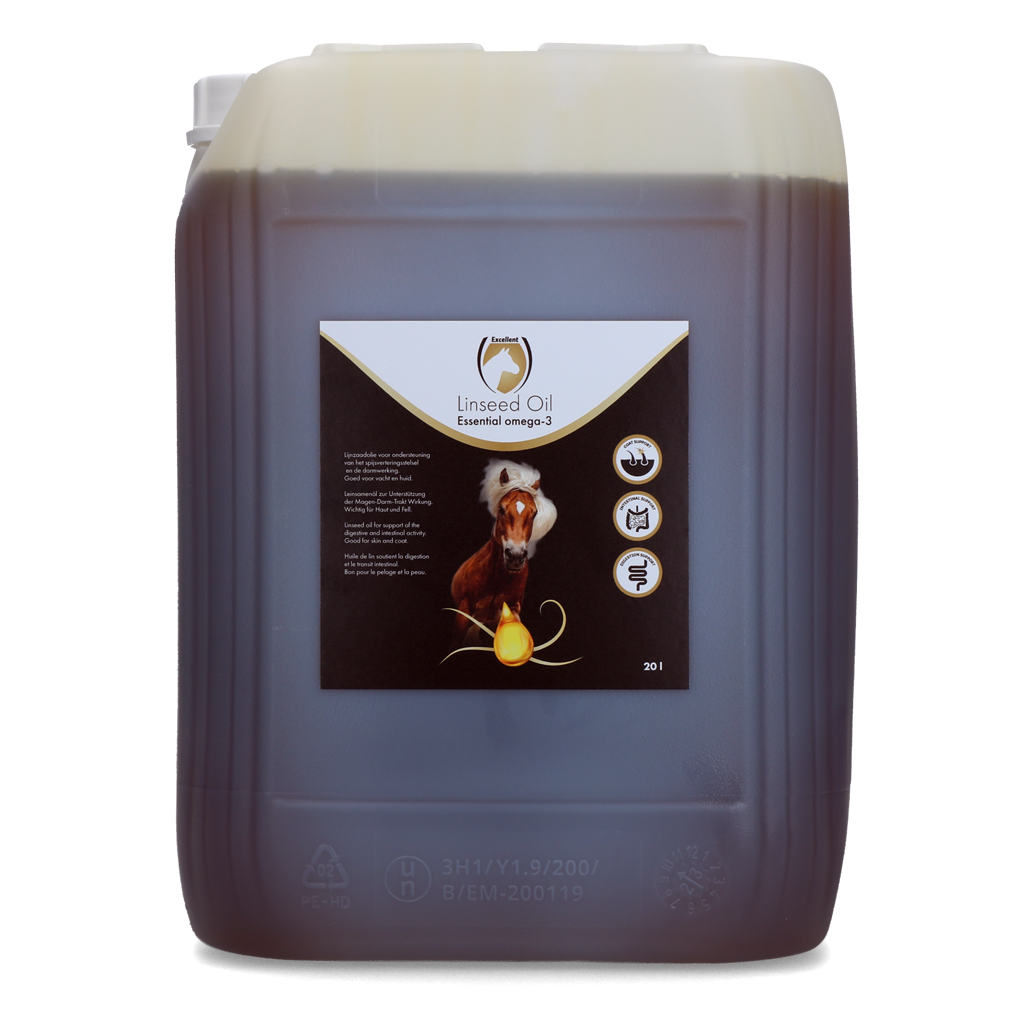 Excellent Horse Lijnzaadolie 20 l - Voor een gezonde huid en glanzende vacht