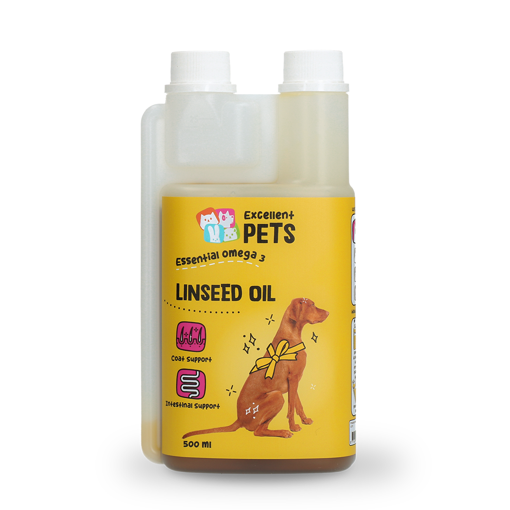 Excellent Pets Lijnzaadolie 500 ml - Supplement voor Honden - afbeelding 1