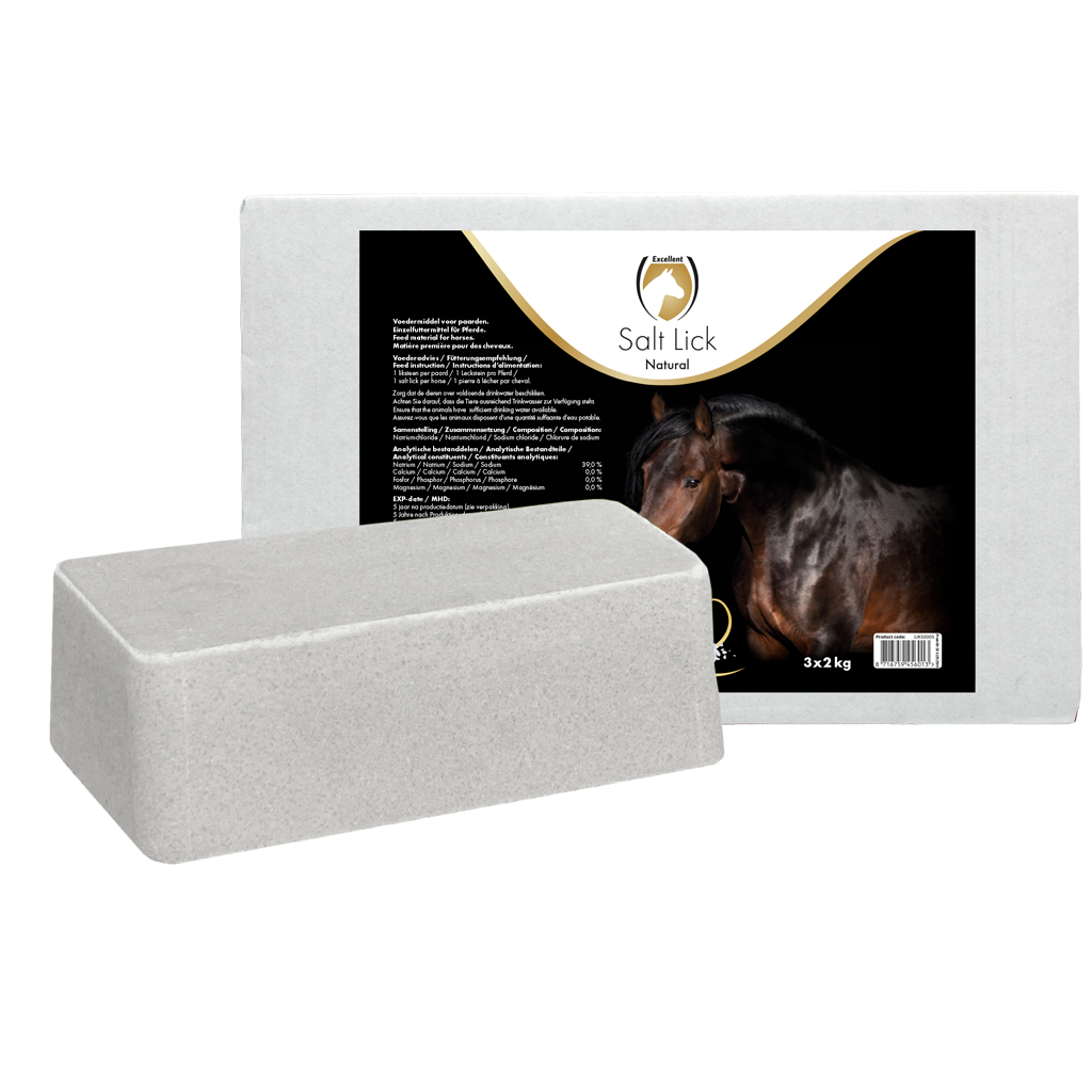 Excellent Horse Salt Lick Naturel 3 x 2 kg - Liksteen voor Paarden