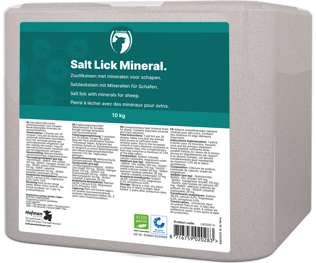 Excellent Liksteen Mineral Schaap 10 kg - Natuurlijke Rotszout Liksteen