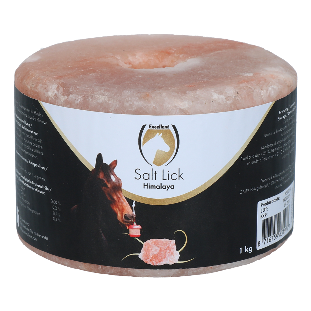 Excellent Horse Salt Lick Himalaya 1 kg - Natuurlijke liksteen voor paarden - afbeelding 1