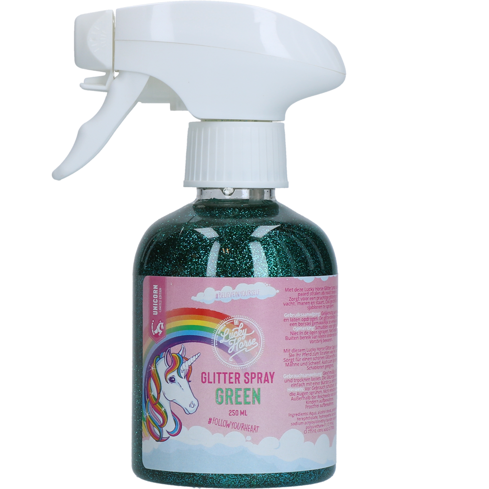 Lucky Horse Unicorn Glitterspray Groen 250 ml - afbeelding 1