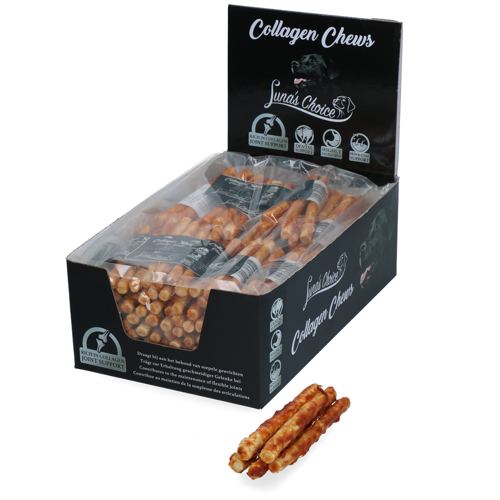 Luna's Choice Collagen Chews Stick Zalm S - 12,5 x 0,6 cm, 7 gram - afbeelding 3