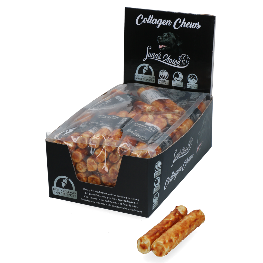 Luna's Choice Collagen Chews Stick Zalm M - 25 gram per stuk - afbeelding 3