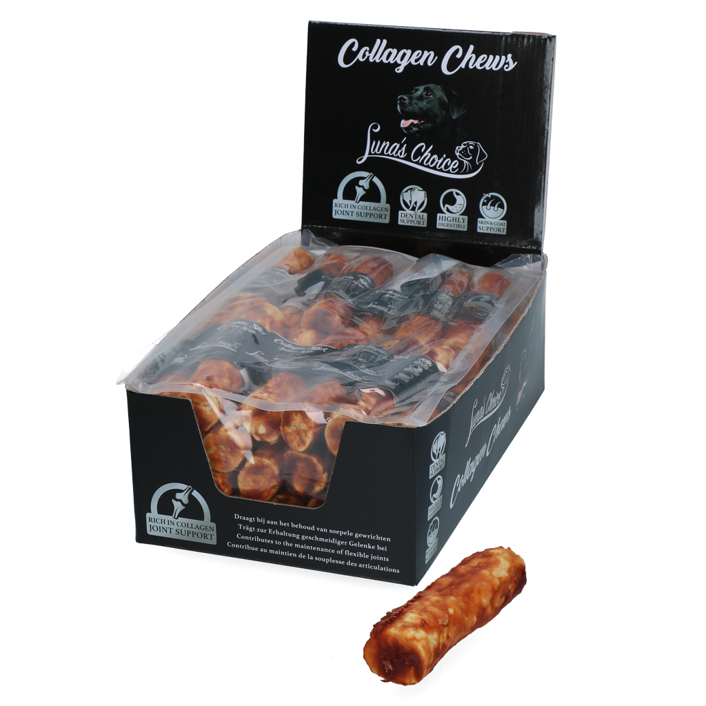 Luna's Choice Collagen Chews Stick Zalm L 55g - afbeelding 3