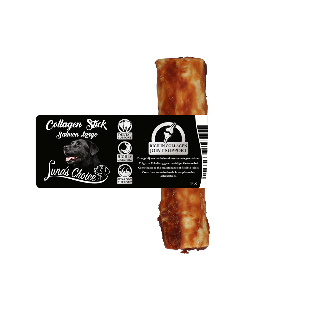 Luna's Choice Collagen Chews Stick Zalm L 55g - afbeelding 1