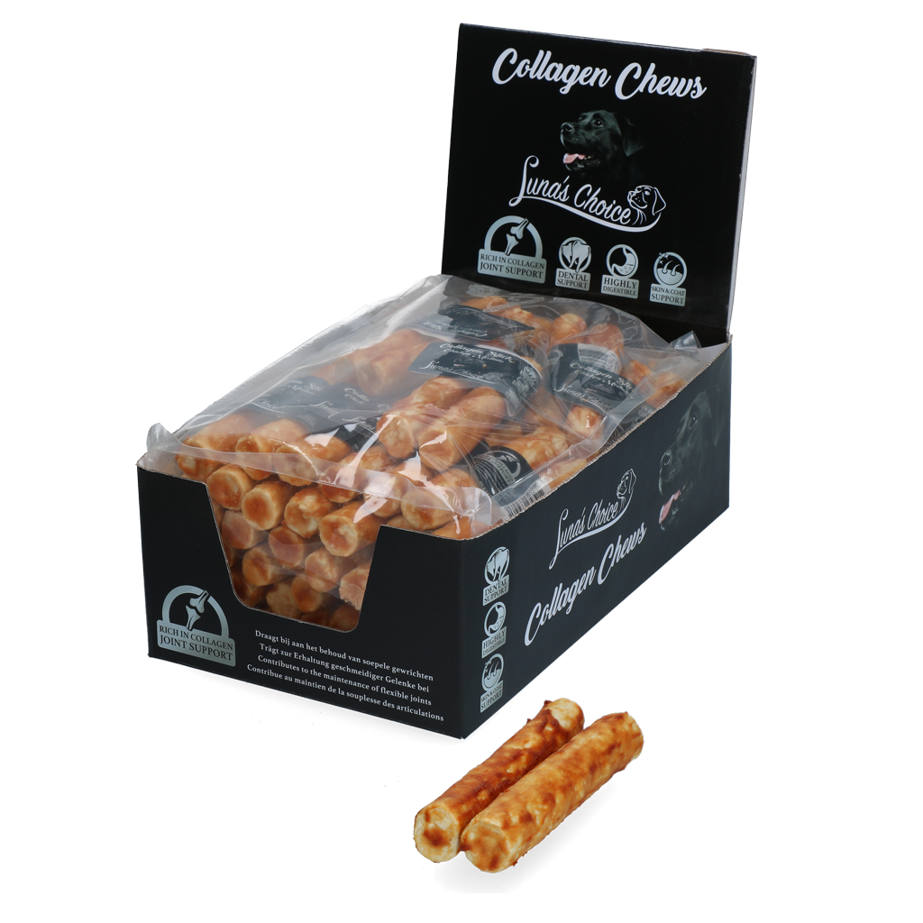 Luna's Choice Collagen Chews Stick Kip M - 25g per stuk - afbeelding 3