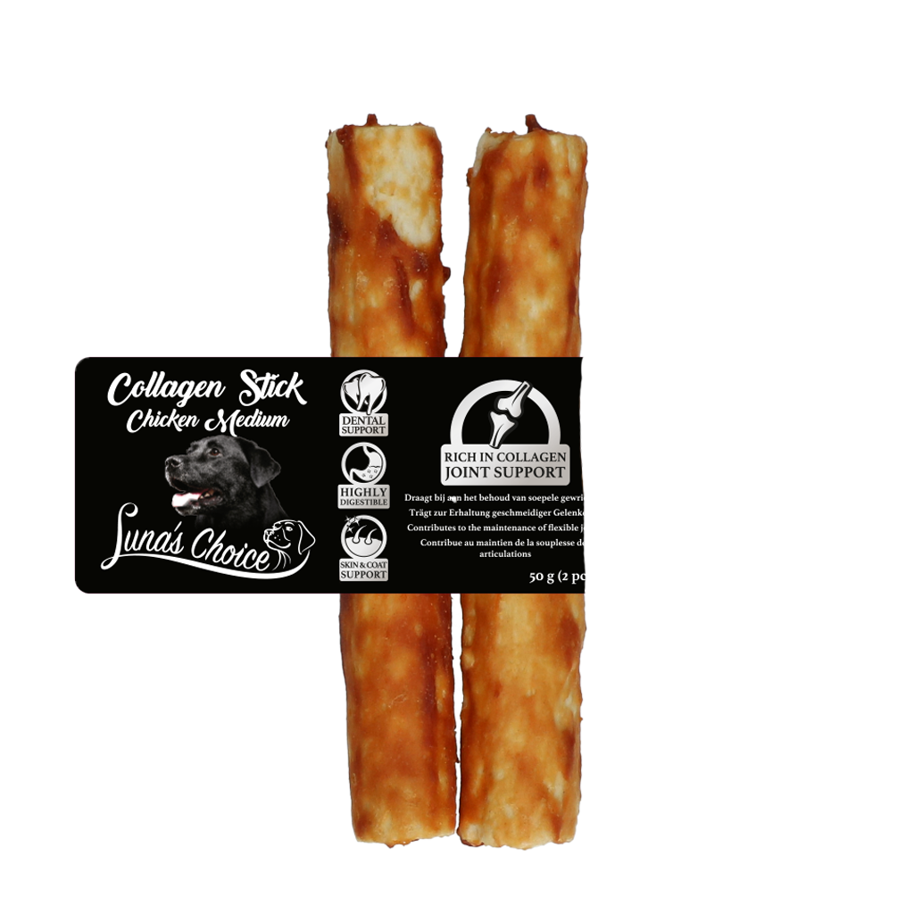Luna's Choice Collagen Chews Stick Kip M - 25g per stuk - afbeelding 1