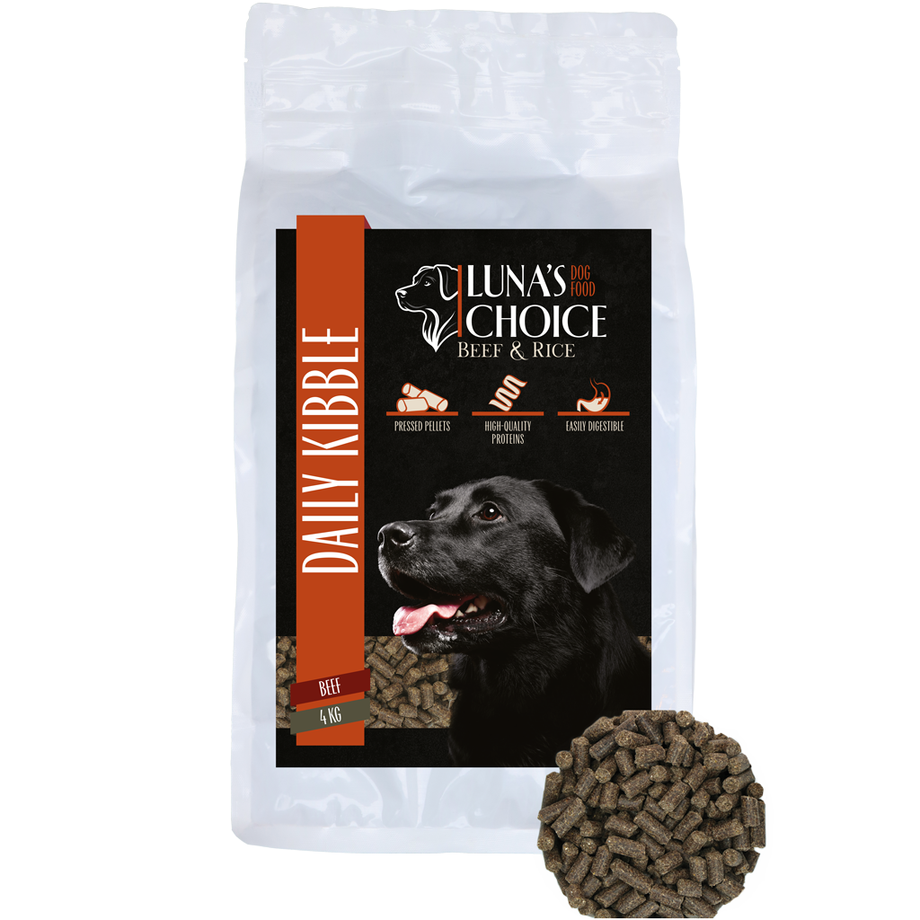 Luna's Choice Adult Rund/Rijst 4 kg - Hondenvoer voor Volwassen Honden