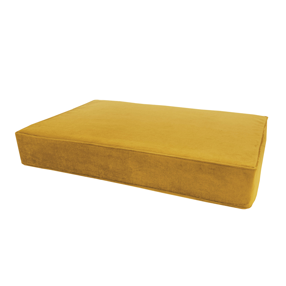 Madison Orthopedisch Kussen Velvet Geel S - 45 x 55 x 12 cm - afbeelding 3