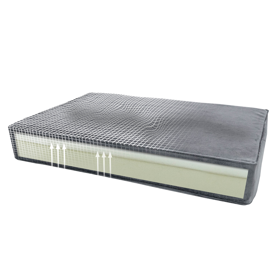 Madison Orthopedisch Kussen Velvet Geel S - 45 x 55 x 12 cm - afbeelding 4