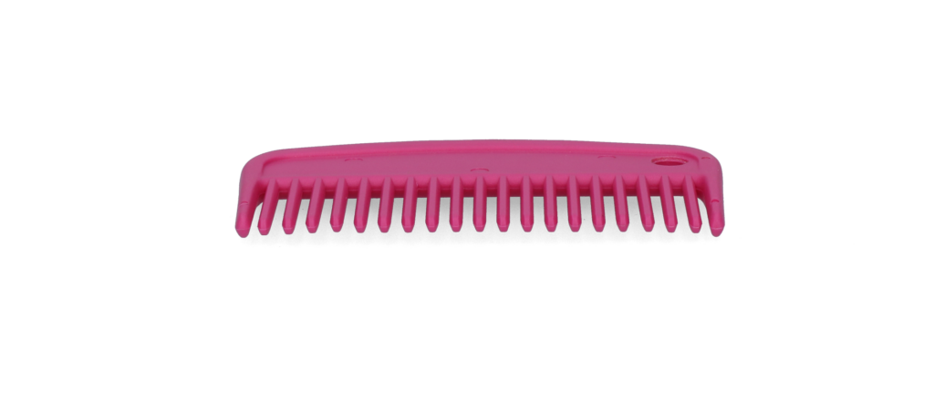Manenkam 100 mm Roze Vplast - Voor het kammen van manen - afbeelding 3