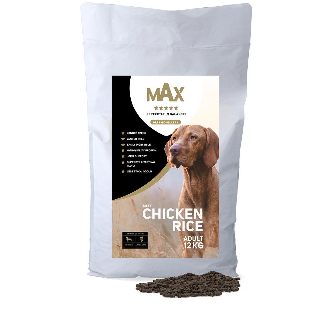 Max Adult Geperste Brokken Kip & Rijst 12 kg - afbeelding 1