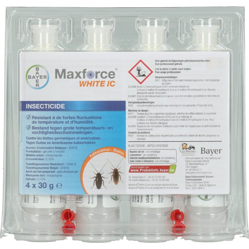 Maxforce White IC 4 x 30 g - Bestrijding van Kakkerlakken - afbeelding 3