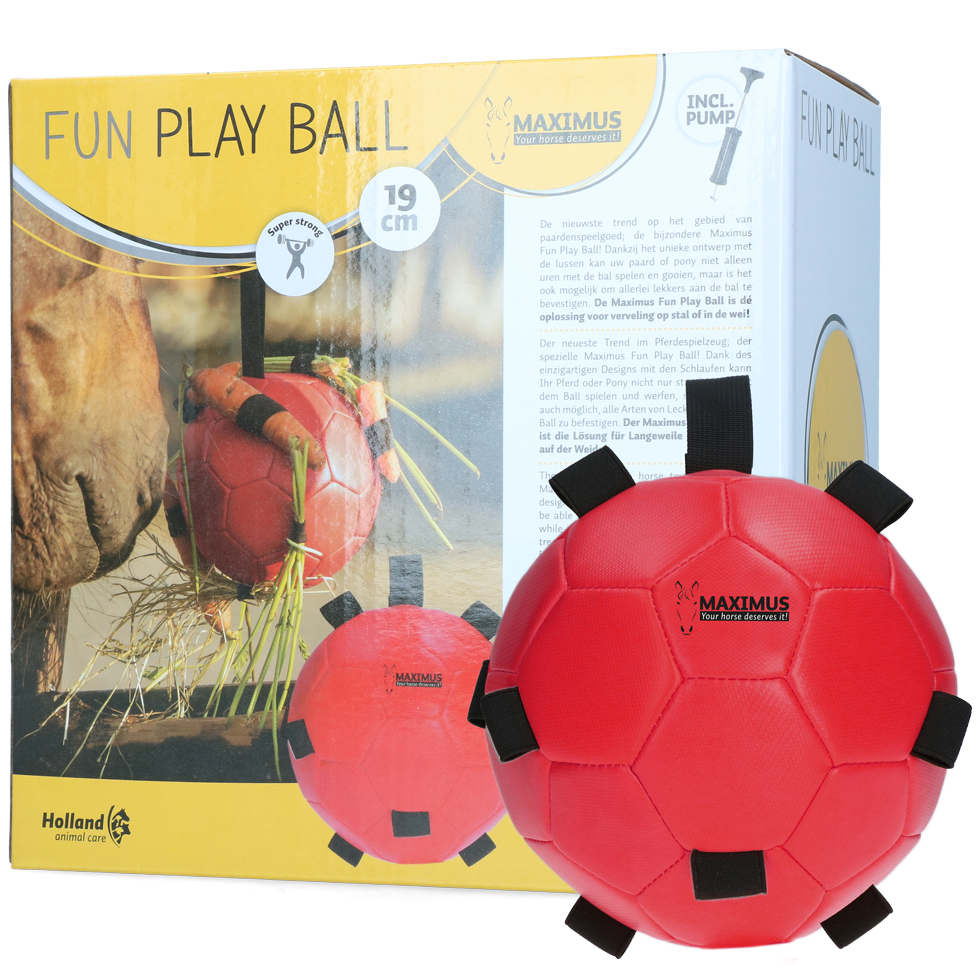 Excellent Horse Fun Play Ball Rood - Duurzame Speelbal voor Paarden - afbeelding 1