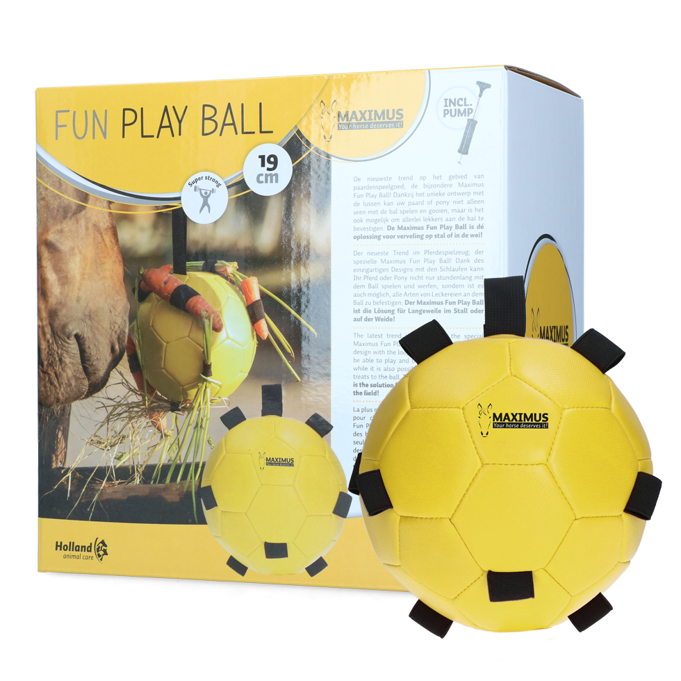 Excellent Horse Fun Play Ball Geel - Duurzame speelbal voor paarden - afbeelding 1