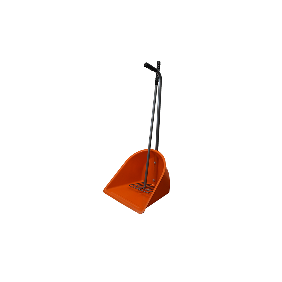 Mestboy Set Oranje - Opraapbak 78 cm en Hark 85 cm voor Mestopruiming