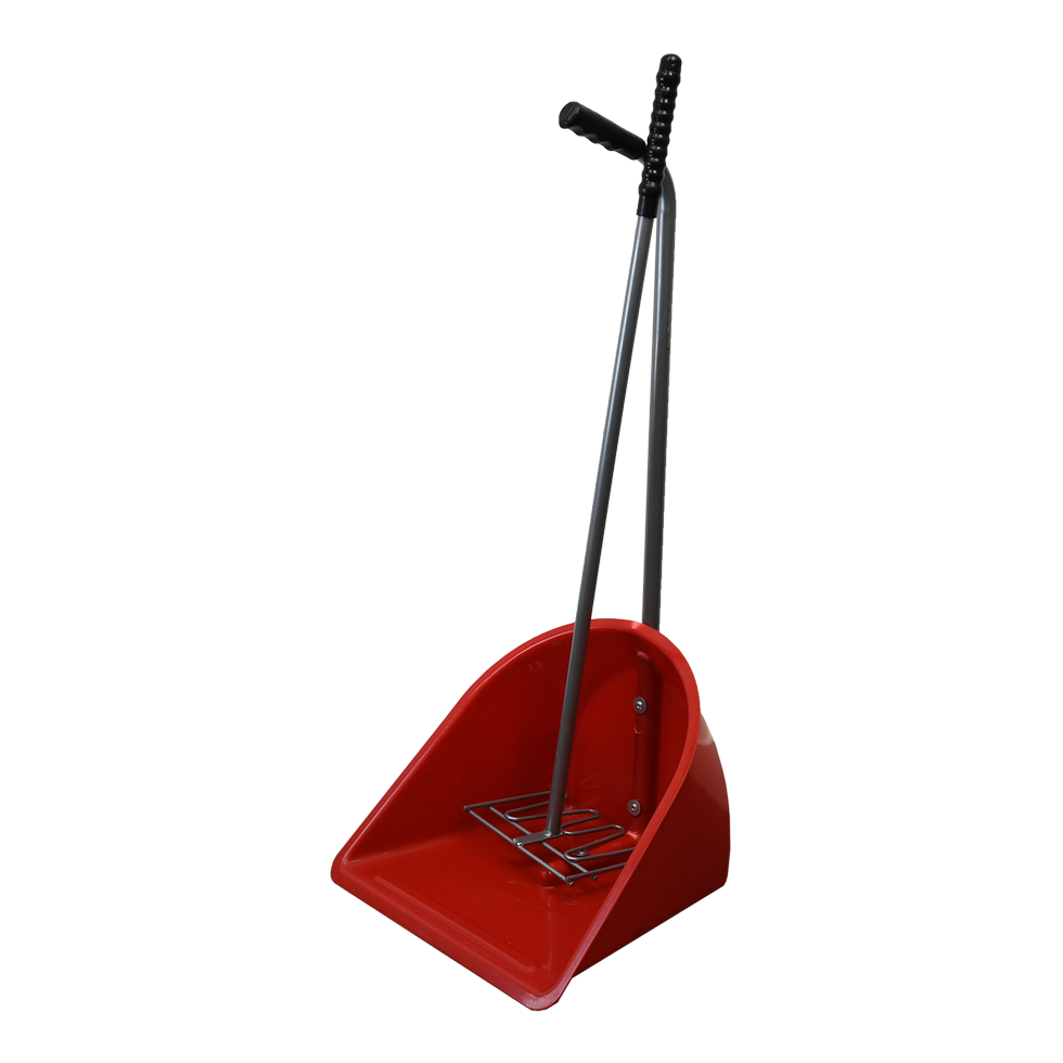Mestboy Set Rood - Opraapbak 78 cm en Hark 85 cm voor Mestopruiming