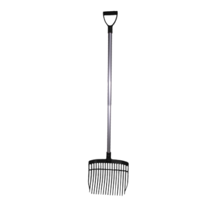 Mestvork Compleet met Aluminium Steel 115 cm - Vplast Zwart