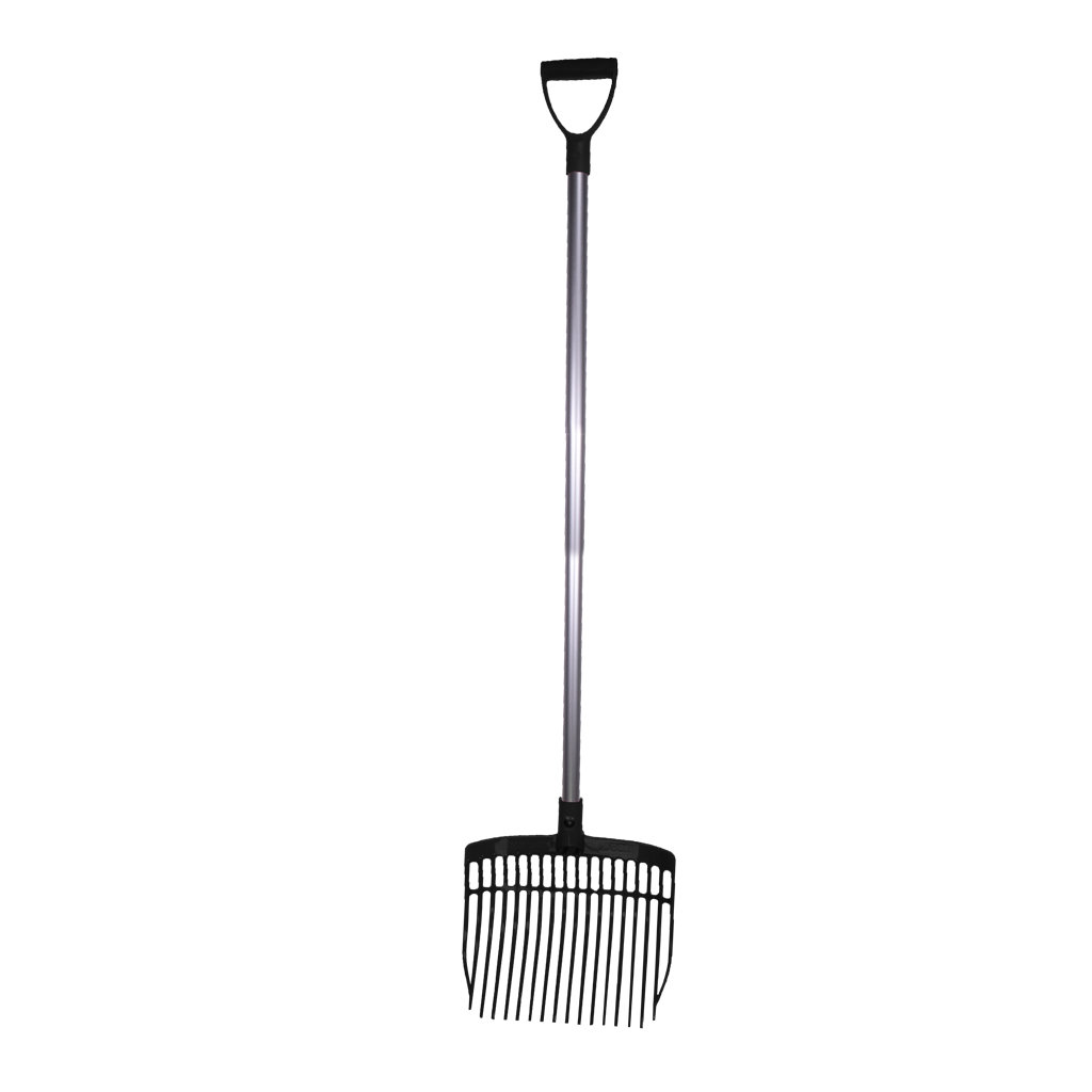Mestvork Compleet met Aluminium Steel 115 cm - Vplast Zwart