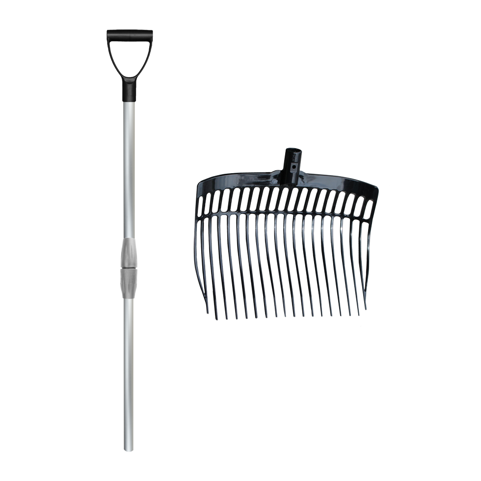 Mestvork met aluminium steel Zwart - Vplast - afbeelding 2
