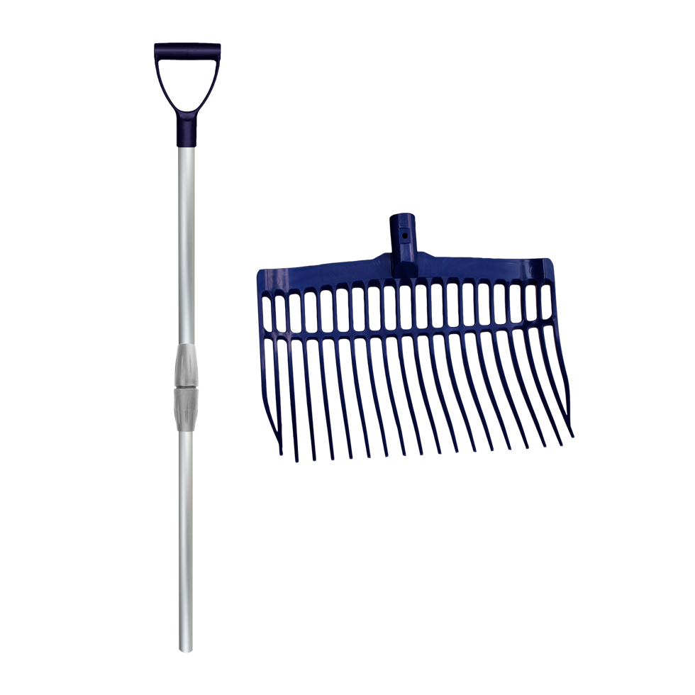 Mestvork met aluminium steel Blauw - Vplast - afbeelding 1
