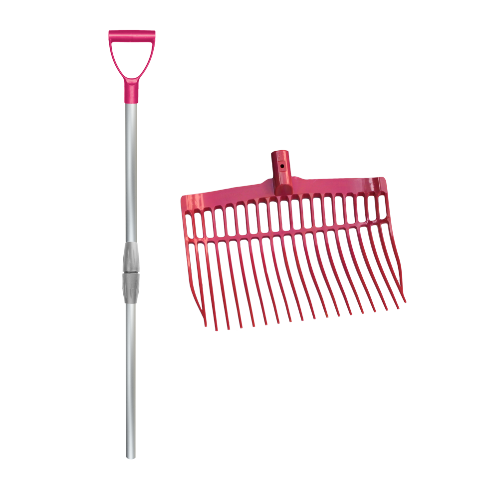 Mestvork met aluminium steel Roze - Vplast - afbeelding 2