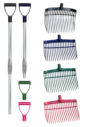 Mestvork met aluminium steel Zwart - Vplast