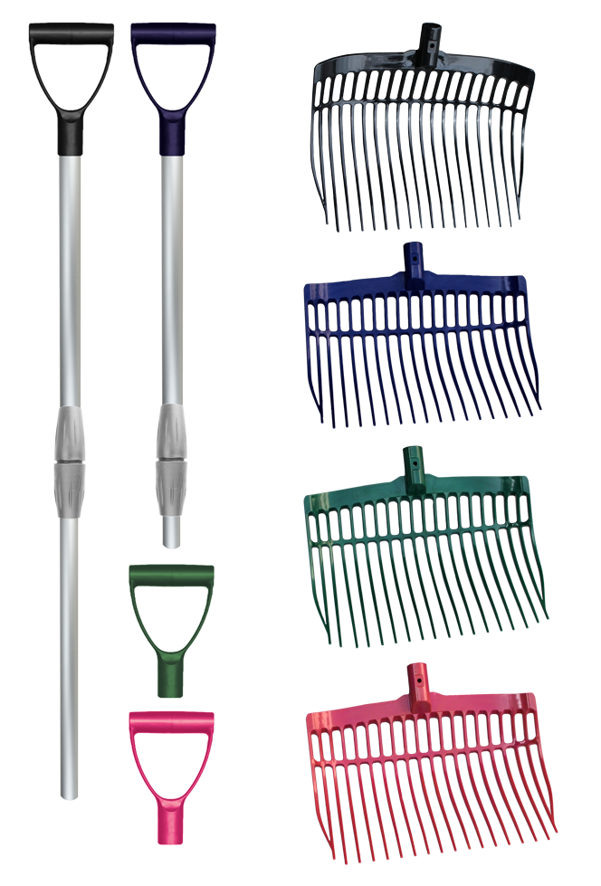 Mestvork met aluminium steel Zwart - Vplast - afbeelding 1