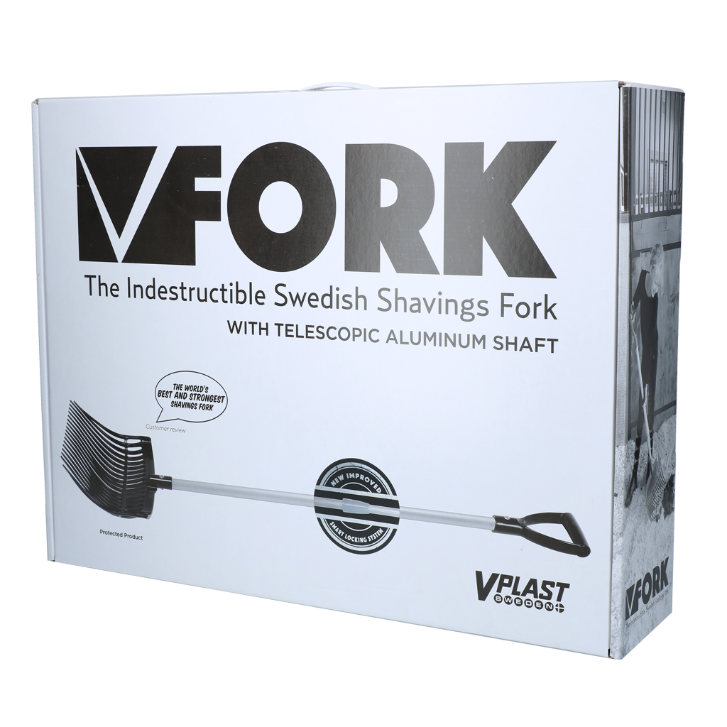 Mestvork met aluminium steel Zwart - Vplast - afbeelding 4